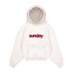 heavyweight appliqué hoodie - oatmeal