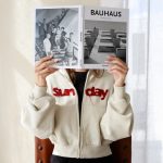 sunday zip up hoodie cream