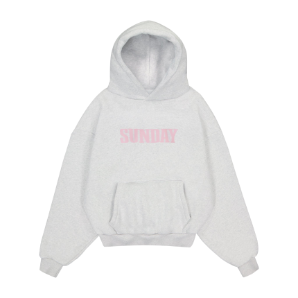 heavyweight headline hoodie - grey