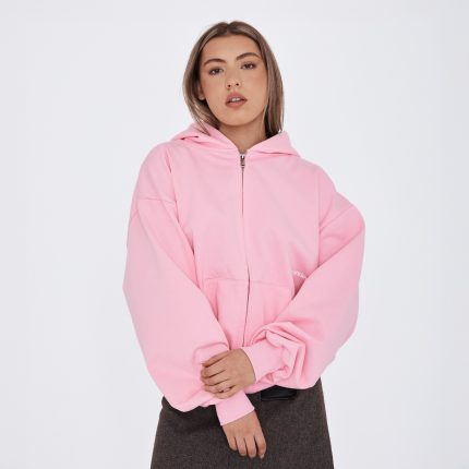 sunday zip up hoodie pink