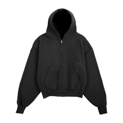 sunday zip up hoodie balck