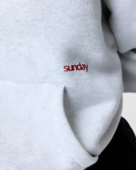 sunday script hoodie grey