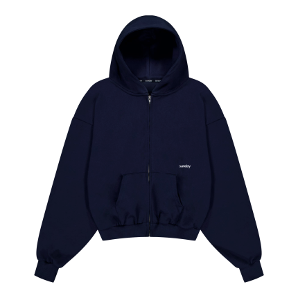 sunday zip up hoodie navy