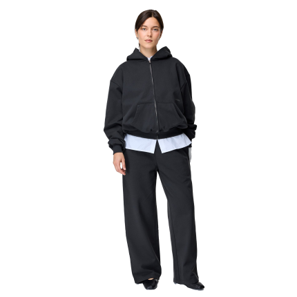 sunday zip up hoodie black