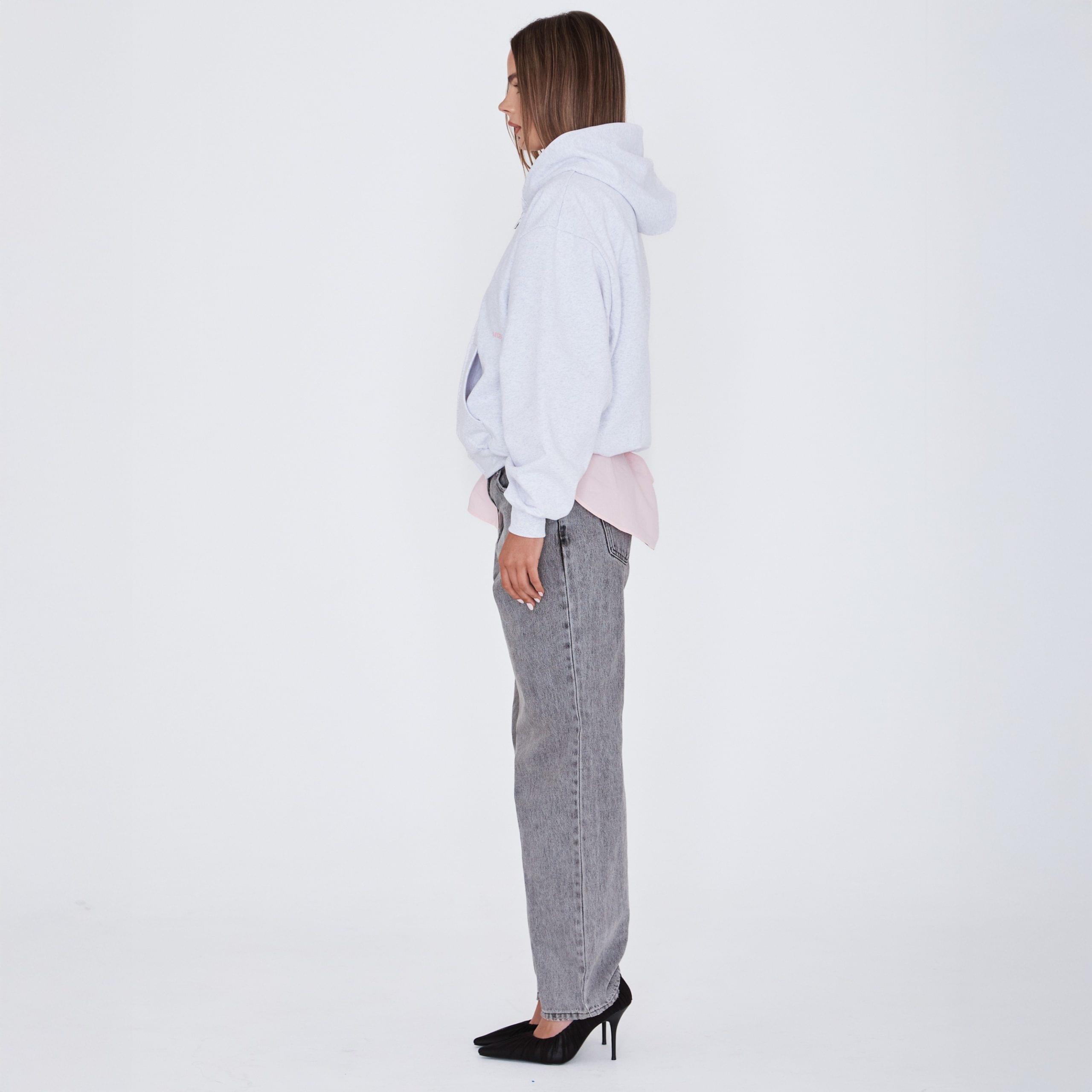 sunday zip up hoodie grey