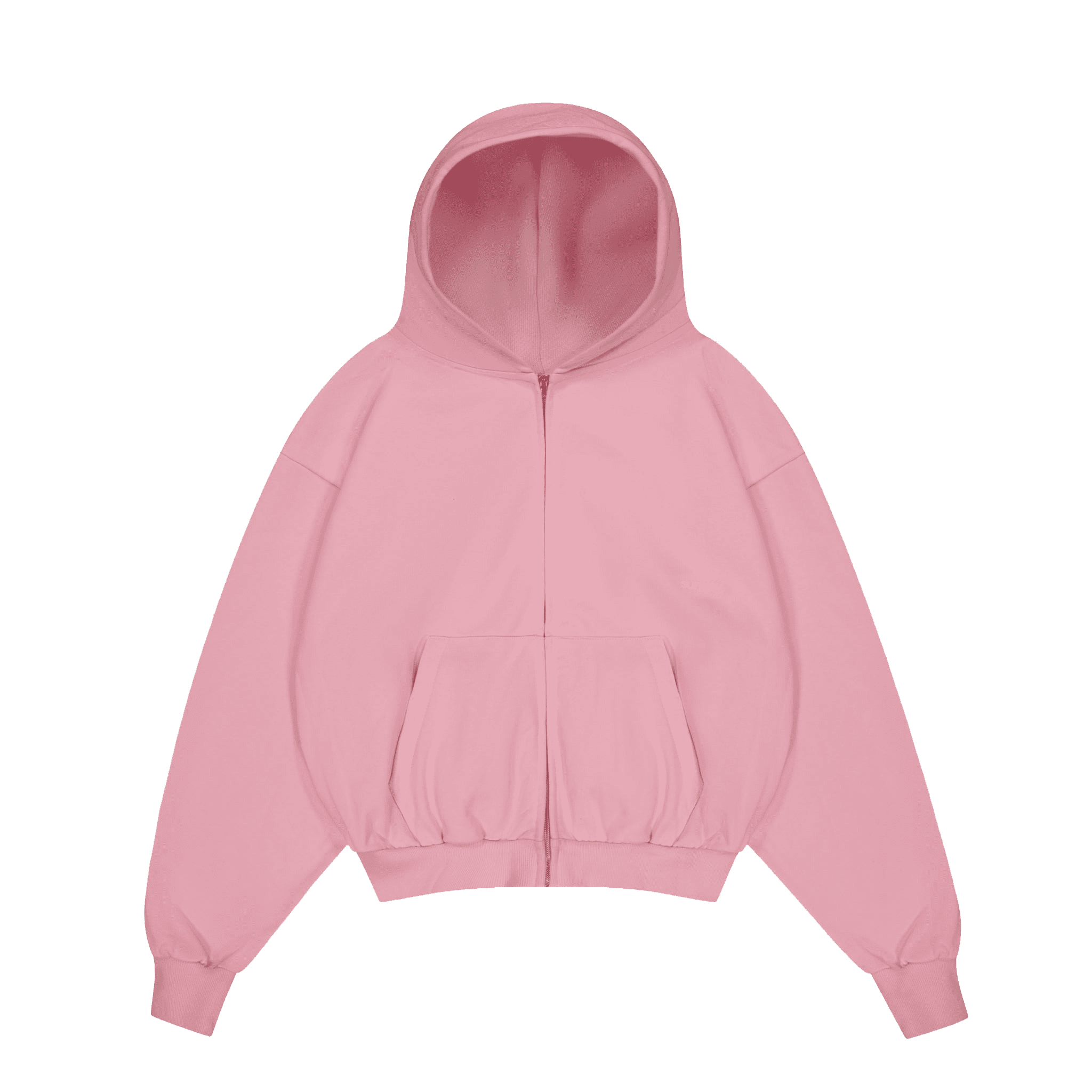 heavyweight-script-sunday-zip-up-hoodie-powder-pink sunday zip up hoodie pink